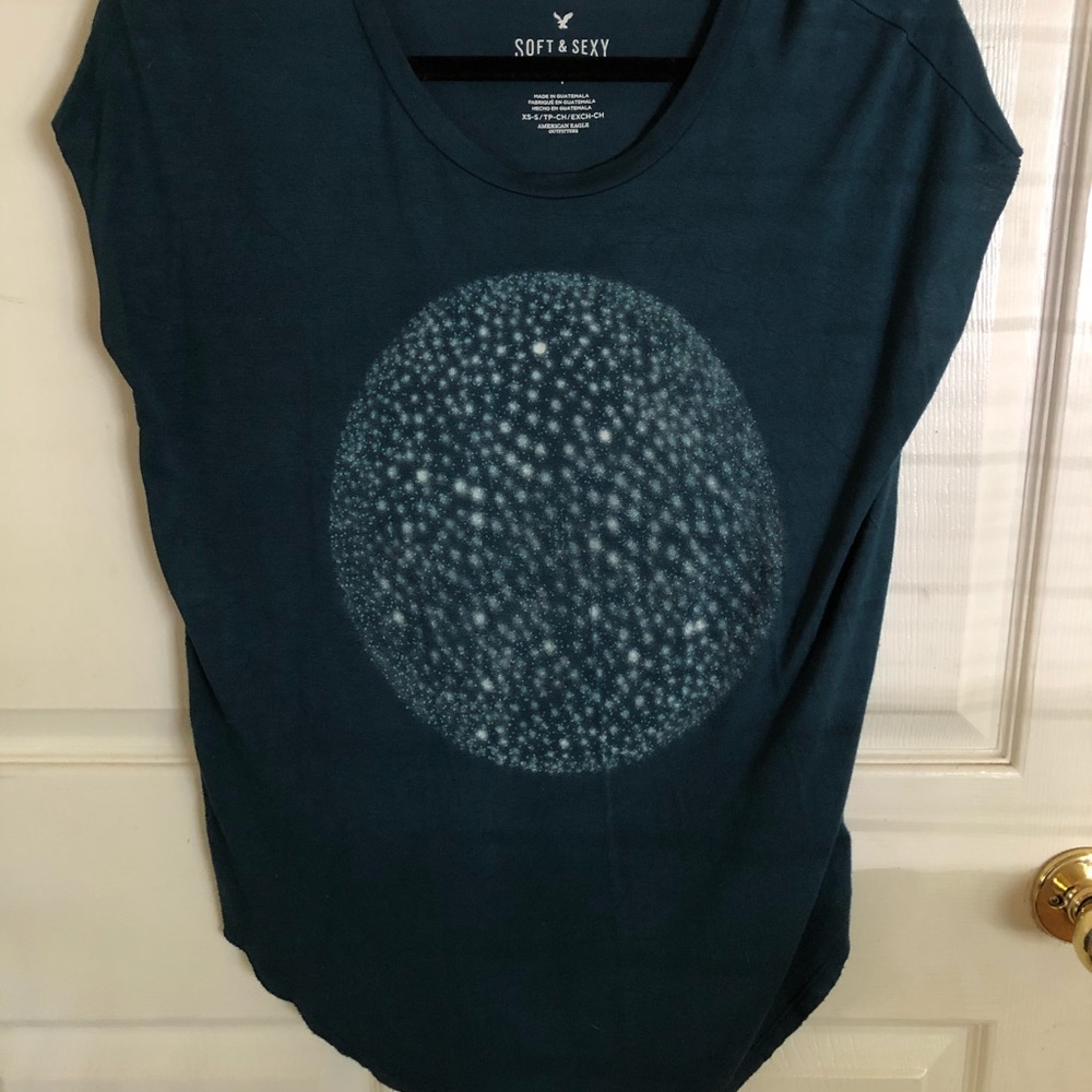 Blue American eagle tee